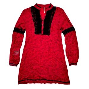 Free People Paisley Boho Vintage Style Midi Dress